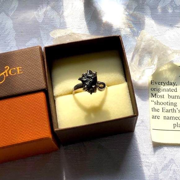 Meteor Ring w Smokey Quartz Sterling - Picture 2 of 5